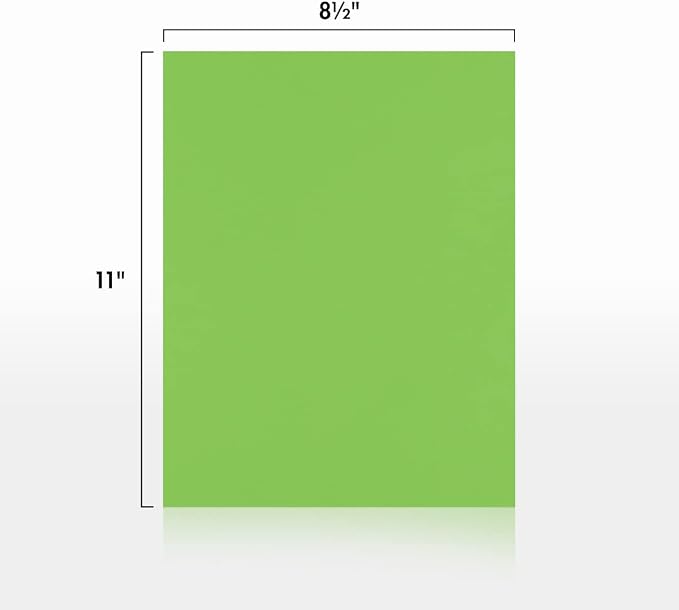 LUXPaper 8.5" x 11" Paper | Letter Size | Limelight Green | 80lb. Text | 50 Qty - Image 2