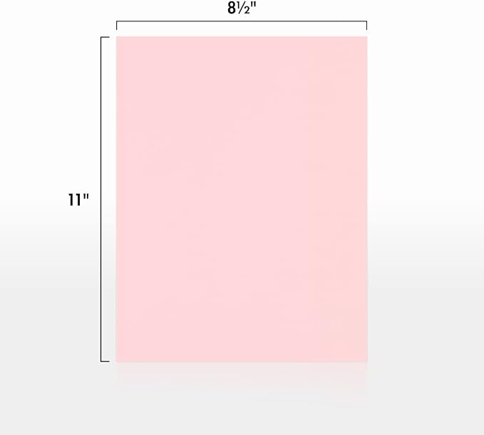 LUXPaper 8.5" x 11" Paper | Letter Size | Candy Pink | 80lb. Text | 50 Qty - Image 2
