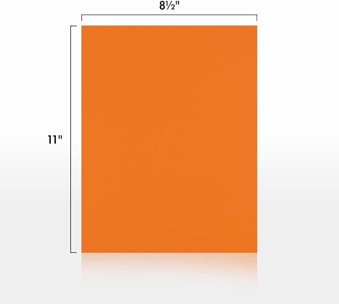 LUXPaper 8.5" x 11" Paper | Letter Size | Mandarin Orange | 80lb. Text | 250 Qty - Image 2