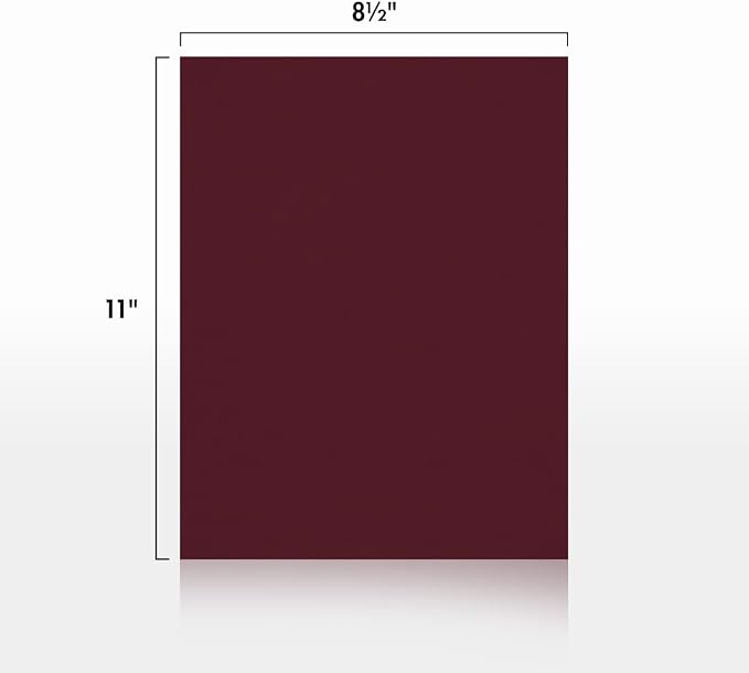 LUXPaper 8.5" x 11" Cardstock | Letter Size | Burgundy Linen | 100lb. Cover | - Image 3