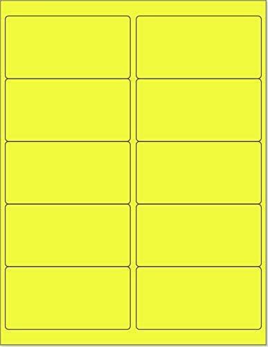 8-1/2 x 11 Neon Color High Light Fluorescent Labels by NextDayLabels