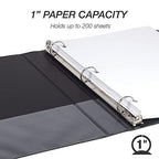 Samsill 1 Inch 3 Ring Binders, Made in USA, Economy Round Ring, 200 Sheet - Image 3