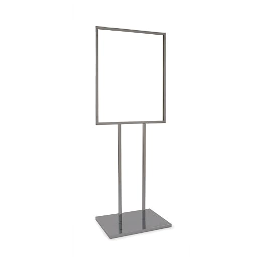 Econoco Bulletin Sign Holder, 22 x 28 Inch Frame, Extra Heavy Raised Base by Econoco