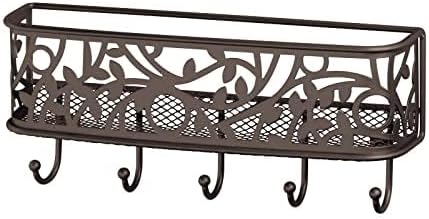 mDesign Wall Mount Metal Entryway Storage Organizer Mail Sorter Basket by mDesign