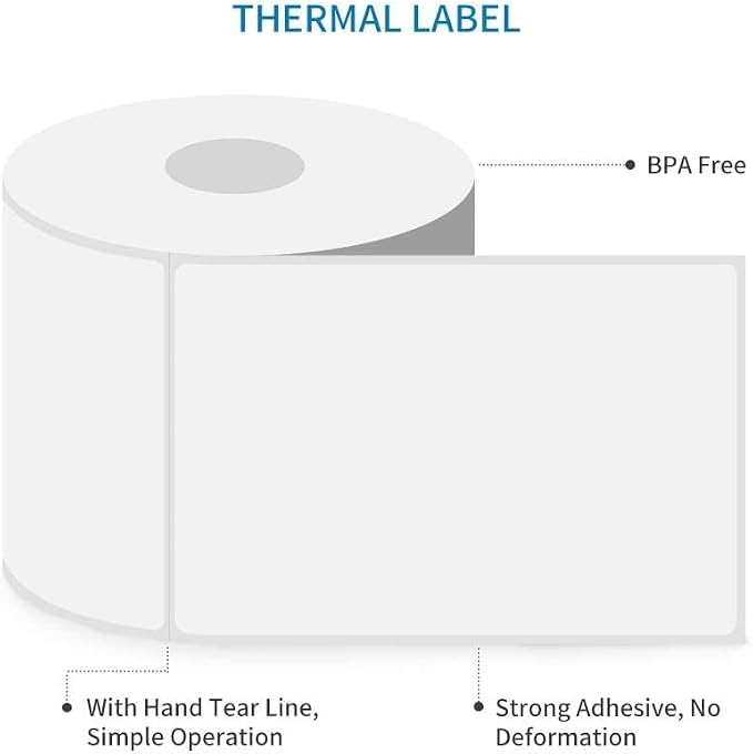L LIKED 1800 PCS 4"x6" Direct Thermal Shipping Labels - Image 4