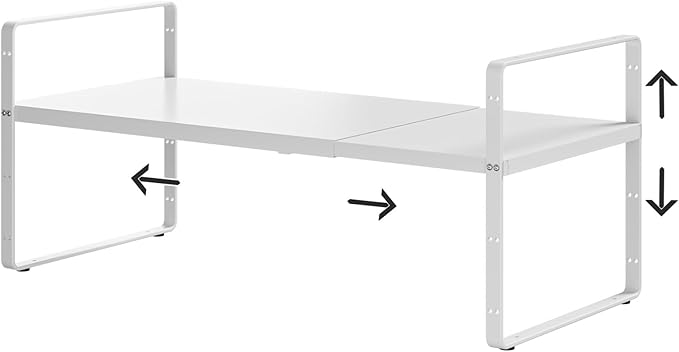 jkxoo 16.5-27’’L Expandable Kitchen Shelf Organizer, Stackable Shelves Organizer by jkxoo