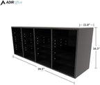 AdirOffice Wooden Adjustable Literature Organizer, 24 Compartment Office Mailbox - Image 2