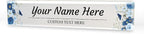 Signs ByLITA Floral Pattern Customized Nameplate | Indigo Blooms Personalized by SignsByLITA