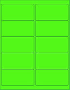 NextDayLabels - 8-1/2 x 11" Neon Color High Light Fluorescent Labels by NextDayLabels