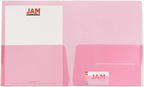 JAM PAPER Plastic Light Weight Flexible Two Pocket Presentation Folders - Image 3