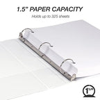Samsill 1.5 Inch 3 Ring Binder, Made in USA, Economy Round Ring, 325 Sheet - Image 4