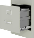 Scranton & Co 4-Drawer 22" Deep Letter Filing Cabinet in Black, Office - Image 3