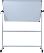 VIZ-PRO Double-Sided Magnetic Mobile Whiteboard, 44 x 30 Inches Aluminium Frame - Image 2