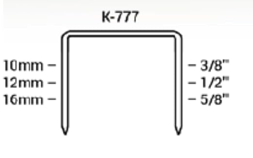 Klinch-Pak K-777/10 3/8” Leg by 1/2" Wide Heavy-Duty Galvanized Plier Staples - Image 3
