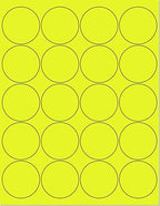 Pack of 25 Sheets, 8-1/2 x 11" Fluorescent Labels by NextDayLabels