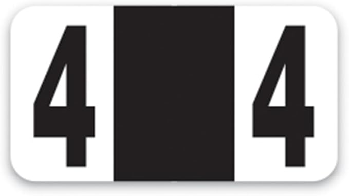 File Right Number Labels Roll – Color-Coded Numeric Filing Labels, 1-5/8" × by Unknown