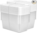 20-Pack 6 Quart Clear Plastic Storage Bins by Unknown