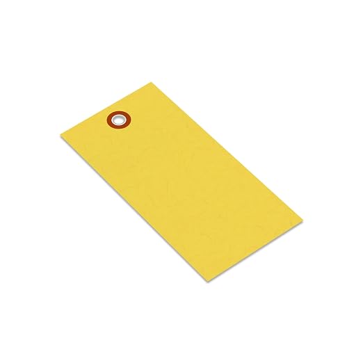SmartSign 4.75 x 2.375 inch “Yellow” Blank Tyvek Shipping Tags by SmartSign