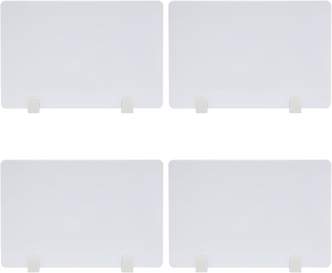 4PCS Desk Dividers Office Partitions, Privacy Desk Panel Protective, Frosted - Image 7