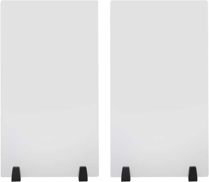 2 Packs Dual Frosted Plexiglass Desk Privacy Panels, 30 x 18 Inch Acrylic by Unknown