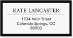 Lux Black Border Frame Return Address Labels-Set of 72, Self-Adhesive, by ColorfulImages