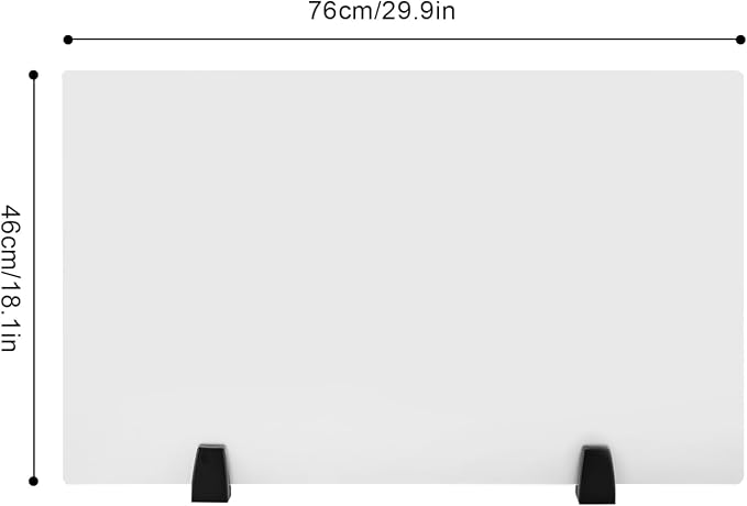 2 Packs Dual Frosted Plexiglass Desk Privacy Panels, 30 x 18 Inch Acrylic - Image 5