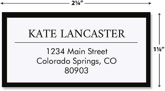 Lux Black Border Frame Return Address Labels-Set of 72, Self-Adhesive, - Image 2