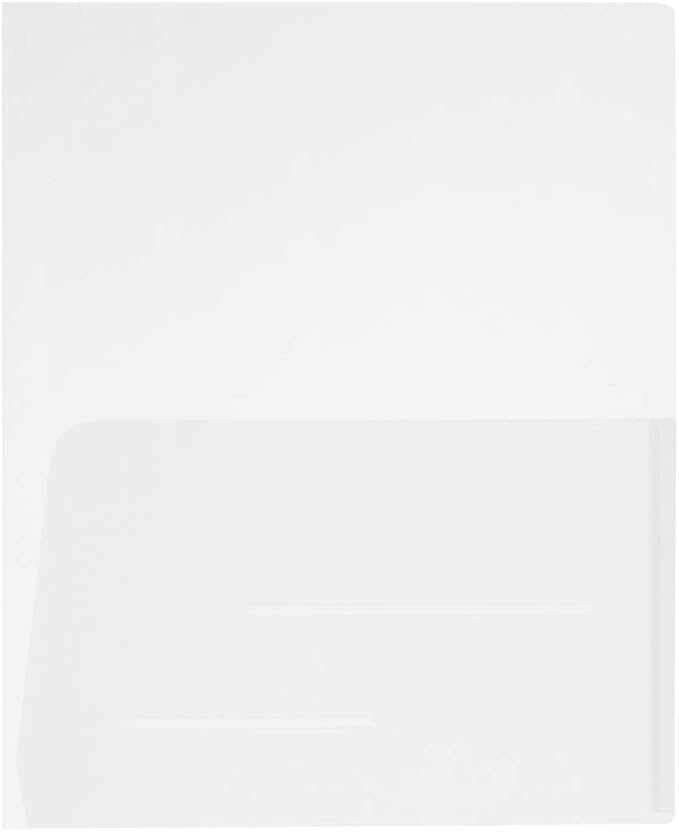 JAM PAPER Plastic Light Weight Flexible Two Pocket Presentation Folder - Image 4
