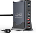 440W USB C Charger Block, 8-Port USB C Charging Station GaN IV Travel by SMSASOEO