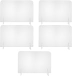 ELAYARD 5pcs Acrylic Desktop Whiteboards Clear Writing Message Boards Simple by Unknown