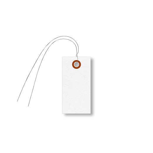 SmartSign 3.25 x 1.625 inch “White” Blank Tyvek Shipping Tags - Image 5