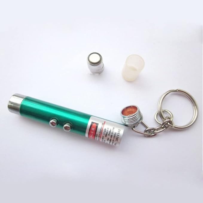 6 PCS Cat Toys Laser Pointer Mini Keychain Laser Pointer LED Flashlight Dog - Image 4