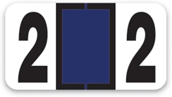 File Right Number Labels Roll – Color-Coded Numeric Filing Labels, 1-5/8" × by Unknown