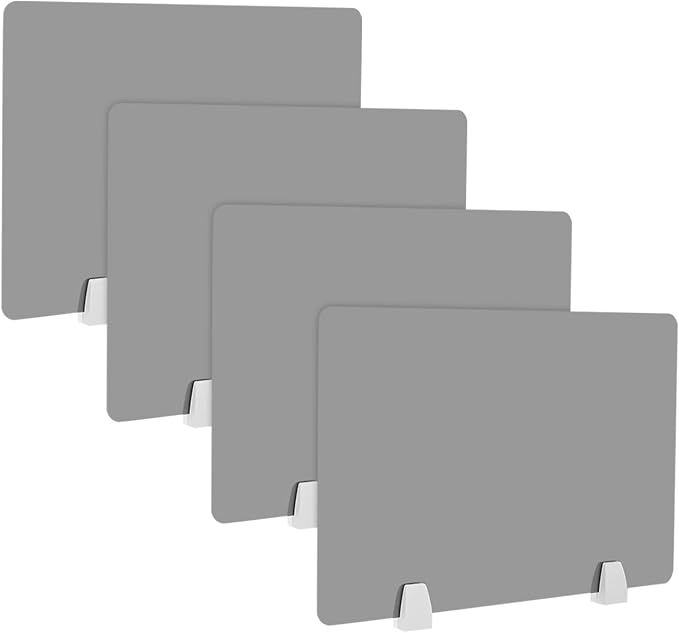 4PCS Desk Dividers Office Partitions, Privacy Desk Panel Protective, Frosted - Image 7