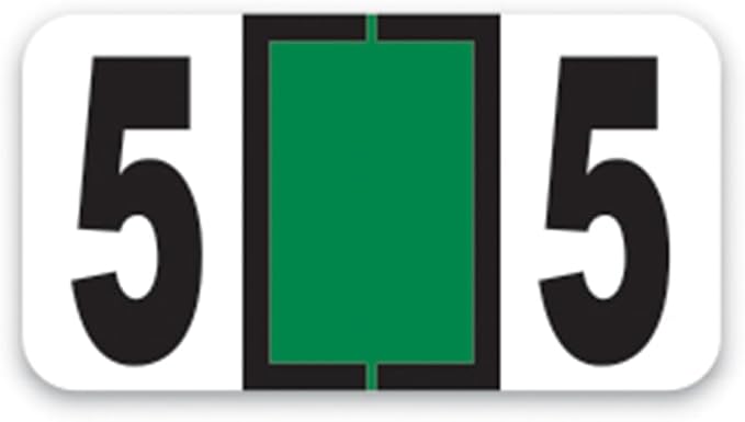 File Right Number Labels Roll – Color-Coded Numeric Filing Labels, 1-5/8" × by Unknown