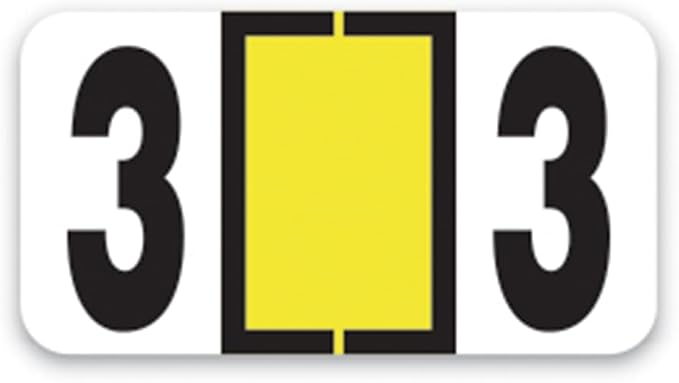 File Right Number Labels Roll – Color-Coded Numeric Filing Labels, 1-5/8" × by Unknown