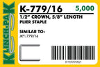 Klinch-Pak K-779/16, 5/8” Leg Length by 1/2" Wide Crown Heavy-Duty Galvanized - Image 2