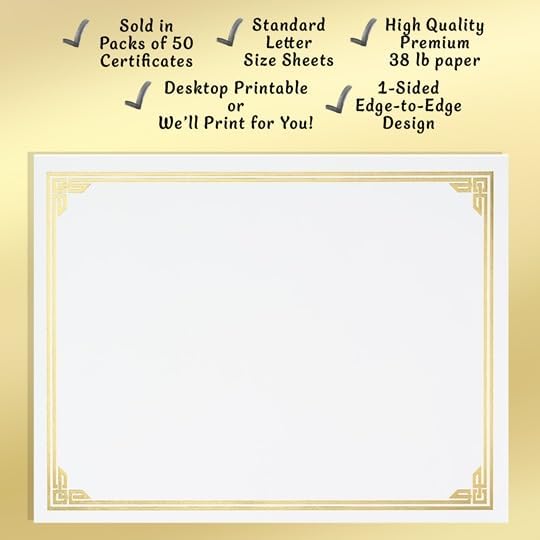 PaperDirect Black on White Classic Specialty Certificates, 8½ x11, Foil Accents - Image 5