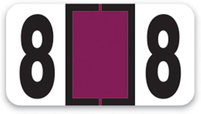 File Right Number Labels Roll – Color-Coded Numeric Filing Labels, 1-5/8" × by Unknown