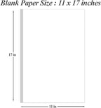 11" x 17" Blank Print Paper, 45Sheets/90Pages Blank Loose-Leaf Paper, Ledger - Image 2