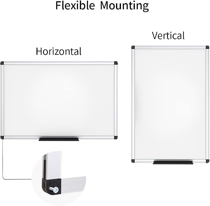 VIZ-PRO Magnetic Whiteboard/Dry Erase Board, 36 X 24 Inches, Includes 1 Eraser - Image 2
