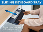 Mount-It! Under Desk Keyboard Tray, Adjustable Keyboard and Mouse Drawer - Image 4