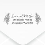 Custom Floral Address Stamp | Choose from 12 Designs | Multiple Ink Color - Image 2
