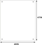 GLSLAND 47"x40" Tempered Glass Chair Mat Heavy-Duty Floor Protector - Image 2