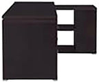 Pemberly Row L Shape Corner Storage Desk in Brown Cappuccino, Letter/Legal File - Image 5