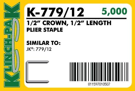 Klinch-Pak K-779/12, 1/2” Leg by 1/2" Wide Crown Heavy-Duty GalvanizedPlier - Image 2