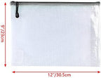Oaimyy-18 Pcs, Large Mesh Zipper Pouch Document Folders Bag Plastic Zip File - Image 3