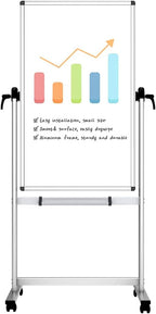 VIZ-PRO Double-sided Magnetic Mobile Whiteboard, 48 x 24 Inches, Portrait by VIZ-PRO