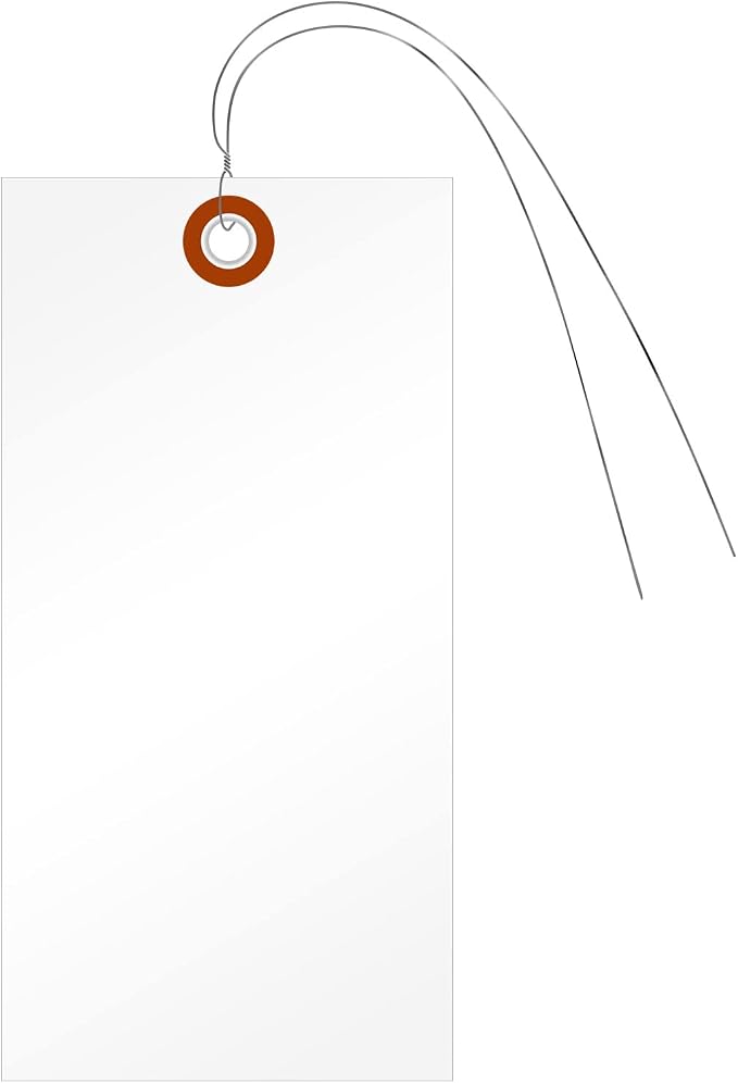 SmartSign 6.25 x 3.125 inch Blank White Shipping Tags by SmartSign