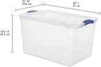 2 Pack 66 Quart Heavy-Large Clear Plastic Storage Bins - Image 3